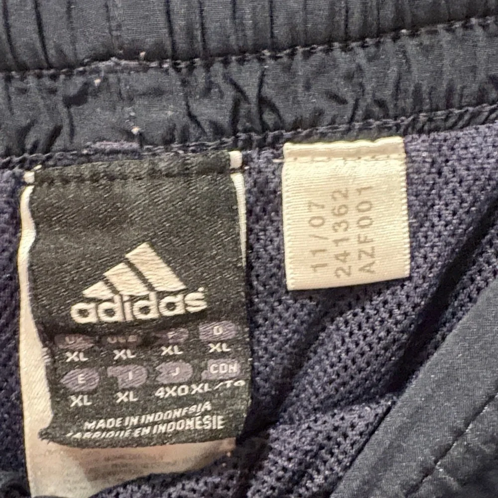 Adidas Kids Navy Joggers with White Stripes